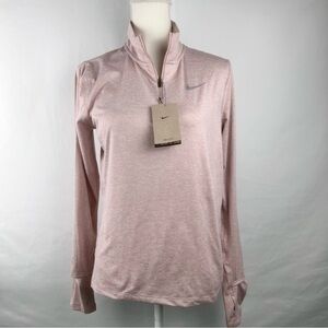 Nike Shirt Women's Medium Pink Athletic 1/4 Zip Drift Running Lightweight NWT